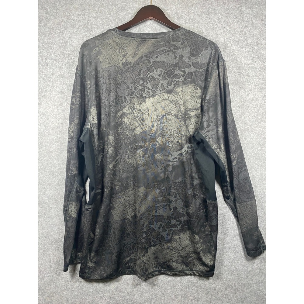 Realtree Fishing Mens XL Long Sleeve Camo Performance Shirt Gray Mesh Panels - Picture 8 of 8